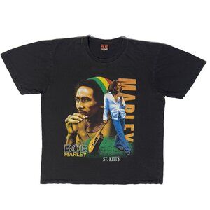 Vintage Bob Marley Jamaica St. Kitts Hot Eagle Double Sided Graphic Tshirt - M